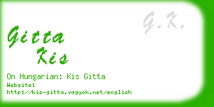 gitta kis business card